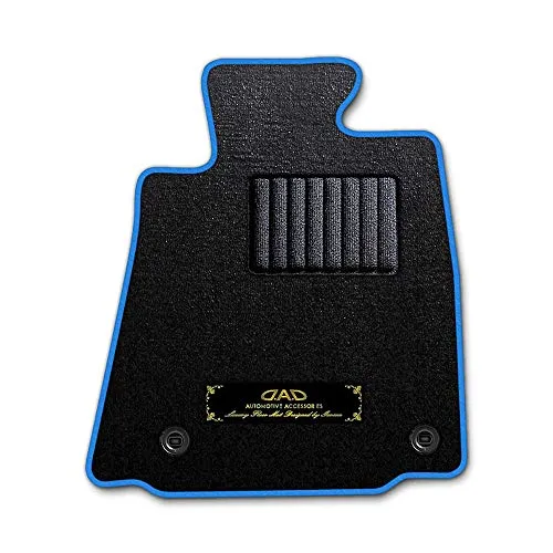 DAD ギャルソン D.A.D エグゼクティブ フロアマット NISSAN （ ニッサン ） RASHEEN ラシーンRFNB14/RHNB14/RKNB14 1台分 GARSON エレガントデザインブラック/オーバーロック（ふちどり）カラー ： ブルー/