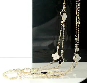 【送料無料】ジュエリー・アクセサリー ネックレスゴールデンクリスタルブラックホワイトクラスオリジナルcollier longue sautoir dore email cristal noir blanc class original qd3