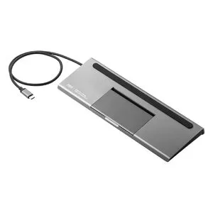 400-VGA017N ドッキングステーション HDMI2つ 4K 2画面出力 USB Type-C接続 USB PD100W対応 10in1 ノートPCスタンド ケーブル一体型 4K×2画面出力