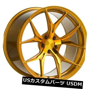 海外輸入ホイール 20x10 / 11 Rohana RFX5 5x114 +22/28グロスゴールドホイール（4個セット） 20x10/11 Rohana RFX5 5x114 +22/28 Gloss Gold Wheels (Set of 4) 【並行輸入品】