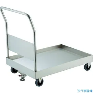 ■TRUSCO ステンレス台車 オールSUS304 皿型台車 900X600 帯電防止U車輪 ストッパー付 SSAR2TBUS(4356458)[法人限定][直送元]