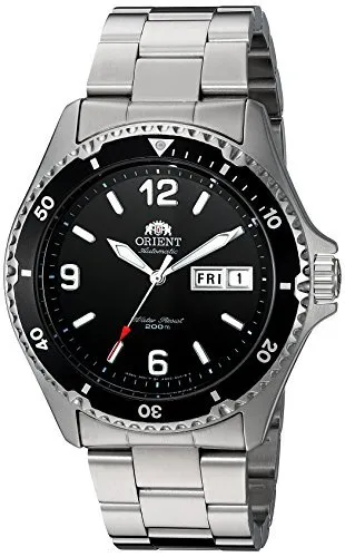 オリエント Orient Men's 'Mako II' Japanese Automatic Stainless Steel Diving Watch, Color:Silver-Toned (Model: FAA02001B9) [並行輸入品]
