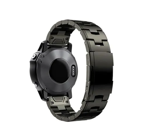 22mm 26mmチタン金属製ベルトブレスレットに適合するGarmin Fenix 7X 7/6Pro/5Plus/Instict/Epix(Titanium gray,26mm Fenix5X 5XPlus)
