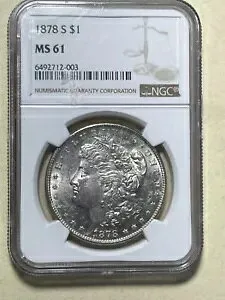 1878年代 モーガンシルバーダラー NGC MS 61