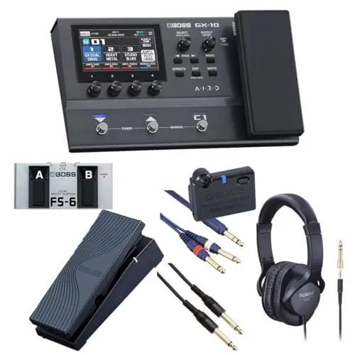 BOSS/GX-10 Guitar Effects Processor GX10 マルチエフェクター[自由自在にサウンドメイクセット] FS-6 + EV-1-WL + BT-DUAL