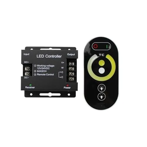 Led controller dual color temperature 5050 lamp with light bar touch remote control color temperature dimmer LED controller