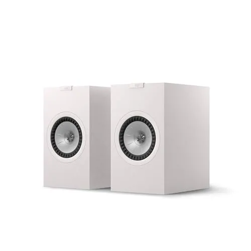 KEF Q3 Meta HiFi スピーカー | サテンホワイト ペア| 2ウェイ・ブックシェルフ型スピーカー | 第9世代Qシリーズ | 音楽 | レコード | 6.5インチ第12世代Uni-Qドライバー