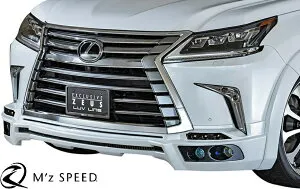 【M's】 LEXUS レクサス LX570 URJ201W (2015/9-2021/12) M'z SPEED LUV LINE フロントハーフスポイラー 未塗装 エムズスピード エアロ パーツ カスタム ドレスアップ 改造 社外品 外装 部品 高級 正規 LX SUV フ