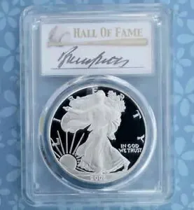 2006 W PCGS PR 70 D-Cam Eagle シルバー ダラー、1オンス 0.999 ファイン、ブルース サッター サイン入り
