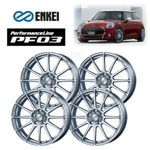 ENKEI エンケイ PF03 (スパークルシルバー) 7.0J x 17インチ +50 PCD112 5穴 4本セット (PF03-D003-SS-4S