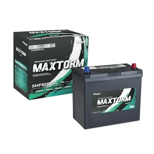カーバッテリー 日産 対応 セレナ R2/8-6AA-HFC27 1200cc/e-POWER/ハイブリッド車/標準地仕様車 適合参考 マックストーム MAXTORM SMF(シールド) SMF60B24L 【H41001】
