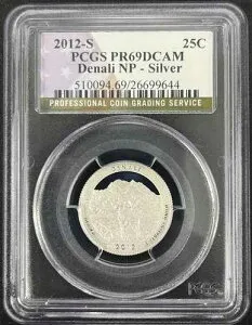 2012-S 25C PCGS PR69DCAM デナリ NP - シルバー