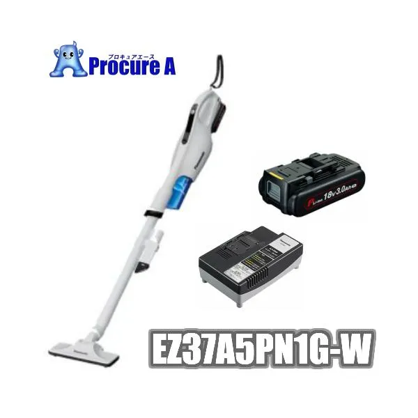 パナソニック サイクロン掃除機 コードレス クリーナー 18V バッテリー付 充電式 白 EZ37A5PN1G-W ●YA513