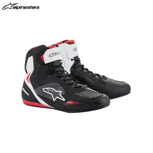 【4月28日出荷】alpinestars アルパインスターズ FASTER-3 RIDEKNIT シューズ 123 BLACK WHITE RED[US8.5/26.0cm] ALP8033637964805