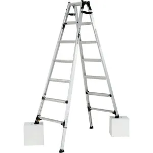 アルインコ 伸縮脚立(ステップ幅広)210cm 最大使用質量100kg ( PRW210FX )