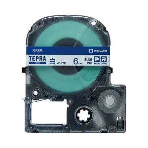 KING JIM キングジム テプラ PRO テープカートリッジ 6mm 白 / 青文字 SS6B 1個 【×5セット】 【 セット販売 まとめ買い 割引 オフィス 文房具 文具 業務用 オフィス用品 】 文具 オフィス用品 ラベ