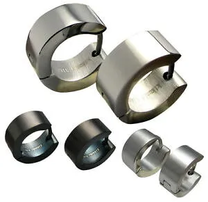 【送料無料】ピアス クラシックピアス ステンレスフープミリミリマットスムーズkikuchi klassische ohrringe edelstahl creolen 6mm13mm silber schwarz matt glatt