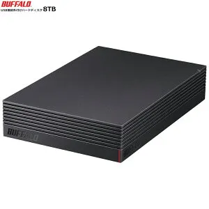 BUFFALO バッファロー 外付けHDD 2TB/4TB/6TB/8TB HD-NRLD-Aシリーズ USB3.1/USB3.0/USB2.0接続 PC用 TV録画用 静音 防振 放熱設計 日本製
