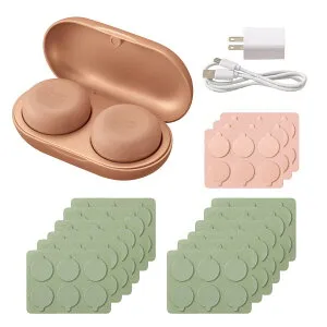 【お灸スターターセット】 アテックス ルルド 温灸 ヒーター 肩 お腹 脚 腕 フェムオンテック 温灸 ピンク AX-HPL151pk + 専用粘着シー