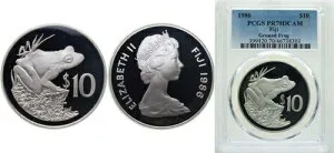 フィジー 1986年 10ドル シルバー 925 PCGS PR70 トップポップ