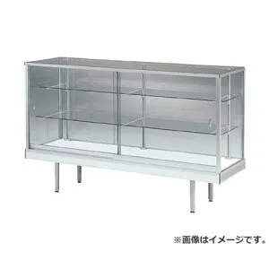 UACJ 平ケース (1500×600×917) シルバー N520SL [N-520-SL ショーケース 陳列棚 ディスプレイ棚 ガラス][r22][s9-039]