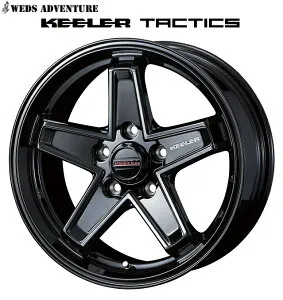 送料無料 4本セット ウェッズ キーラータクティクス グロスブラック 17インチ 7J インセット+38 5穴 PCD114.3 JWL RAV4 エクストレイル デリカD:5 アウトランダー CX-5 エクスプ