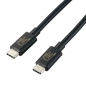 エレコム USB Type-cケーブル 4.0 PD EPR対応 240W （USB-C to USB-C） 1m ブラック ELECOM
