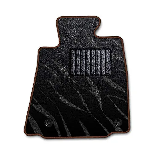 DAD ギャルソン D.A.D エグゼクティブ フロアマット DAIHATSU (ダイハツ) Atrai VAN WAGON アトレー・ワゴン 型式: S220G/S230G 1台分 GARSON プレステージデザインブラック/オーバーロック(ふちどり)カ