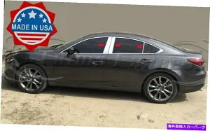ドアピラー 2013-2021マツダ6セダン4DR 6PCクロムピラーポストステンレススチールトリムドア 2013-2021 Mazda 6 Sedan 4Dr 6Pc Chrome Pillar Post Stainless Steel Trim Door【並行輸入品】