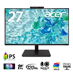 Acer(エイサー) PCモニター ウェブカメラ搭載 Vero B7シリーズ ブラック B277D6bmiprczx ［27型 /フルHD(1920×1080) /ワイド］