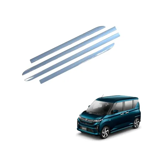 COOLRULY 新型 ダイハツ ムーヴ LA850S LA860S パーツ サイドドア ガーニッシュ サイドガーニッシュ 純正統ー感を演出 SUS304ステンレス製4pcs 外装パーツ エアロ エクステリ アクセサリー Move RS G X L 202