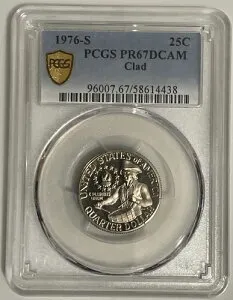 PCGS 1976-S 25セント クラッドプルーフ ワシントンクォーター (PR67DCAM)