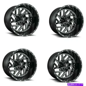 ホイール 4本セット セット4 20 燃料D581トリトン20x7ブラックミリング4x137 ATV UTVホイール +13mmトラック Set 4 20 Fuel D581 Triton 20x7 Black Milled 4x137 ATV UTV Wheels +13mm Truck【並行輸入品】