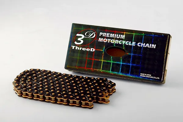 EKチェーン/江沼チェーン シールチェーン ThreeD/スリード Zシリーズ ハスクバーナ SM450R 450cc ブラック＆ゴールド 520 112L 継手：MLJ 520Z/3D(BK;GP) 2輪