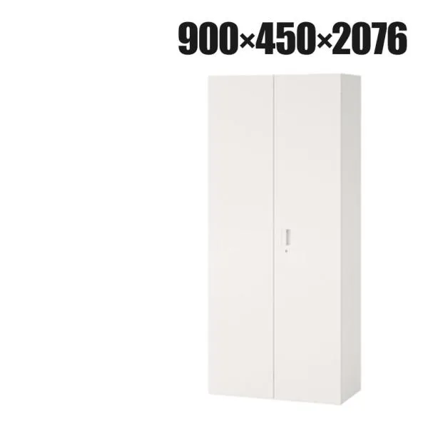 ITOKI(イトーキ) eS cabinetエスキャビネット ハイタイプ 収納家具 両開き扉型 本体ホワイト 前板ホワイト 幅900×奥行450×高さ2076mm