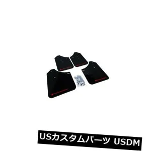 マッドガード 泥除け ラリーアーマーマッドフラップガード02-07 RS WRX STi Sedan（レッドロゴ入りブラック） Rally Armor Mud Flaps Guards for 02-07 RS WRX STi Sedan (Black w/Red Logo) 【並行輸入品】
