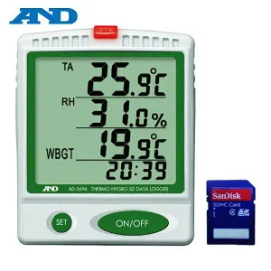A&D エーアンドディ AD5696 デジタル温湿度SDデーターロガー (1個)