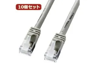 サンワサプライ 【10個セット】サンワサプライ ツメ折れ防止カテゴリ5eSTPLANケーブル KB-STPTS-01X10