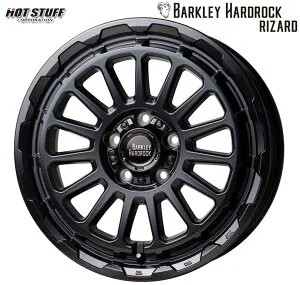 RAV4 デリカD:5 CX-5 アウトランダー / 新品 ホイール 4本17×7.0J インセット +38 5-114.3 17インチ ブラック系 黒ホットスタッフ バークレイ ハードロック リザード