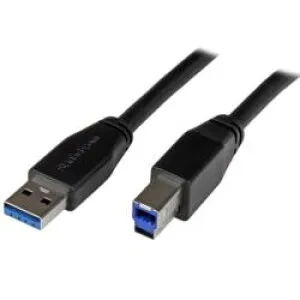 StarTech.com USBケーブル/A-B/10m/USB 3.0/5Gbps/オス・オス/ブラック(USB3SAB10M) 目安在庫=○