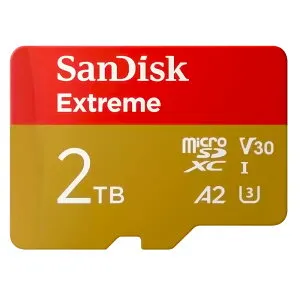 マイクロSDカード 2TB microSDXC SanDisk サンディスク Extreme Class10 UHS-I U3 V30 A2 R:240MB/s W:140MB/s 海外リテール SDSQXAV-2T00-GN6MN ◆コ
