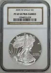 2005 W シルバー イーグル $1 NGC: PF 69 ウルトラ カメオ #C1009