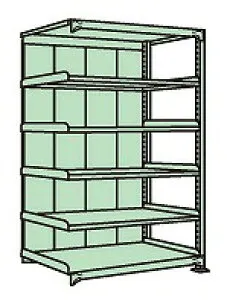 【ポイント10倍】【直送品】 サカエ ラークラックパネル付(150KG/段・連結・6段タイプ) PRLG-2516R (183353) 【特大・送料別】