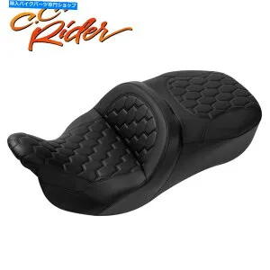 Seats C.C.ハーレーエレクトラグライド2009年にライダードライバーの助手席クッションフィット C.C. RIDER Driver Passenger Seat Cushion Fit For Harley Electra Glide 2009-Up【並行輸入品】