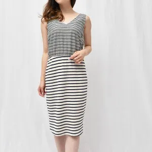 three dots(スリードッツ)VB5743N ダブルフェイス フレンチタンク ワンピースレディース 正規品