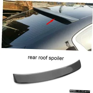 【ルーフスポイラー】カーボンファイバーリアブーツスポイラーインフィニティQ50Q50Sセダン4ドアスタンダードスポーツ2014-2017リアトランクトリムステッカー用ルーフウィング 【roof spoiler】C