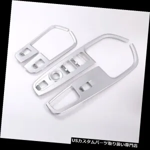 クロームカバー メッキカバー 4ピースクロームウィンドウリフトボタンフレームカバートリム用アルファロメオステルヴィオ2017 LHD 4pcs Chrome Window Lift Button Frame Cover Trim For Alfa Romeo Stelvio 2017 LHD