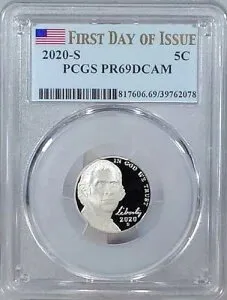 2020-S ジェファーソン ニッケル-PCGS PR69DCAM-発行初日-