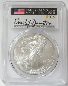 2021 (S) タイプ2 ダムストラ PCGS MS 70 FDOI 緊急アメリカン シルバーイーグル 1ドルコイン