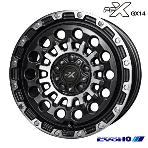 16×7.0J インセット +35 5H 114.3 ホイール 4本共豊コーポレーション PPX GX14 ブラック ポリッシュRAV4 デリカD:5 エクストレイル CX-5